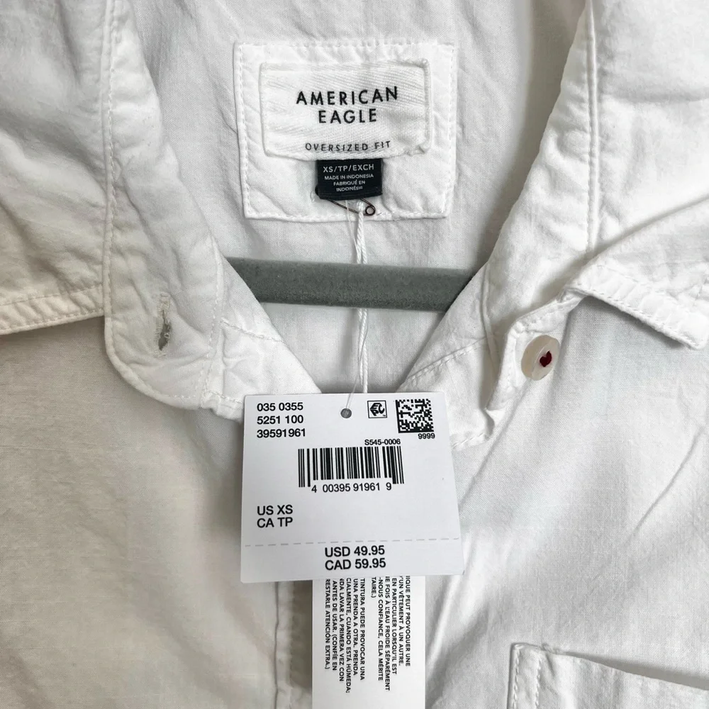 AE Oversized Button-Up Shirt XS - Picture 2 of 7